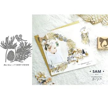 De molid, frunze combinație de Metal de Tăiere din Oțel Mori Pentru DIY Scrapbooking Hârtie/foto Carduri de Relief Moare