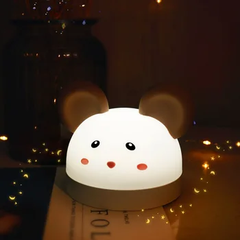 Xiaomi Bâzâi ceas deșteptător noapte lumina galben și alb lumina LED-uri lampă de masă desene animate flip ceas deșteptător mouse-ul atmosferă de lumină