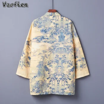 Noi Yukata Kimono Bărbați Kimono Japonez Cardigan Tradiționale Plaja Haina De Costum De Streetwear Cardigan Bluza Haori Liber Halat