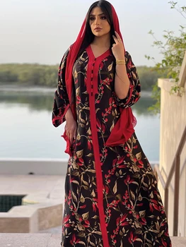 Eid Rochie Dubai Abaya Jalabiya pentru Femei cu Maneci Lungi Rochii Hijab Djellaba Marocane Caftan Musulmane arabe Islamice Turcia Haine