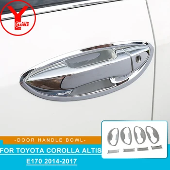 Pentru Toyota Corolla ALTIS 2014 2015 2016 2017 Crom Styling clanța Castron Introduceți Capacul Lateral Prinde Cupa Interior Laminat