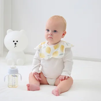 Copil Salopete Rezistent La Apa Bumbac Pentru Copii Salopete Scuipat Lapte Saliva Prosop De 360 De Grade De Rotație Nou-Născut Snap Butonul Desene Animate Eșarfă