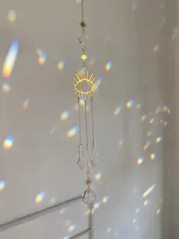 Deochi suncatcher curcubeu filtru difuzor de lumina, boho acasă decorare, decor de basm de Cristal lucrate manual cu mărgele de sticlă Clară