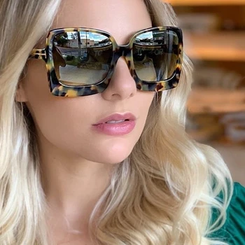 Oversize T Scrisoare Cadru Pătrat ochelari de Soare Pentru Femei Vinge de Soare Retro Galsses Barbati Brand de Lux Negru Nuante Mare 2022 URI de Moda
