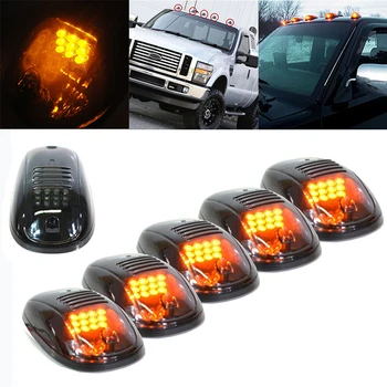 5PCS/set Afumat Amber Taxi Acoperiș de Funcționare Lumină LED-uri pentru Camion, SUV, Pickup 4x4