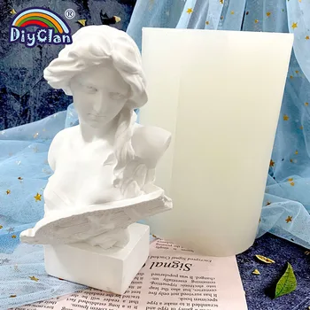 Statuia zeiței Mulaj Silicon, Rășină Tort de Ciocolata Model 3D Lumânare Sapun Matrite Fotografie Decorare Arta de Sculptură