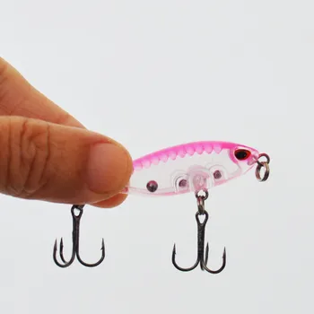 Momeală de pescuit Kit 5 Piese Combo Creion Popper Minnow VIB Mini Mici Momeli 4.2 cm Scufundarea Lentă Momeli Artificiale