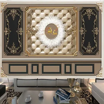3D personalizat Fotografie Tapet în Stil European Ipsos Model de Ambalaj Moale Murală de Lux, Dormitor, Camera de zi cu TV Fundal Papier Peint