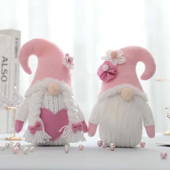 Gnome Pitici Jucării De Pluș Romantic Cadou De Ziua Îndrăgostiților Fără Chip De Papusa Decor Nunta Mare Barba Valentin Ornamente