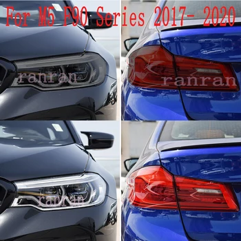 Pentru BMW Seria 5 M5 F90 2017-2020 Masina Faruri cu Tenta Neagra Film Protector Stop Transparent TPU Autocolant Accesorii 2P