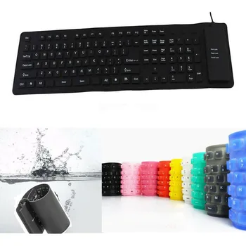 85/109 Cheie Portabil Mini Tastatura USB Flexibila Waterproof Silicon Moale Tastatură de Gaming Tablet Laptop Pliabil Tastatură de Calculator