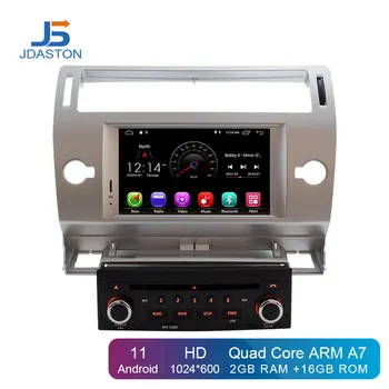 JDASTON Android 11 Car DVD Player Pentru Citroen C4 Quatre Triumf Multimedia Player Video 2G RAM, WIFI, GPS de Navigare Radio Stereo