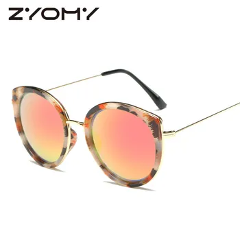 Q Preveni Încălzi Ochelari Cat Eye Designer de Brand UV400 Retro Ochelari de soare ochelari de Soare pentru Femei Rotund Epocă ochelari de Soare Femei