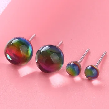 2020 Noua Moda Cercei Stud multicolor de cristal Cercei Geometrice Rotunde Pentru Femei Fete Bijuterii