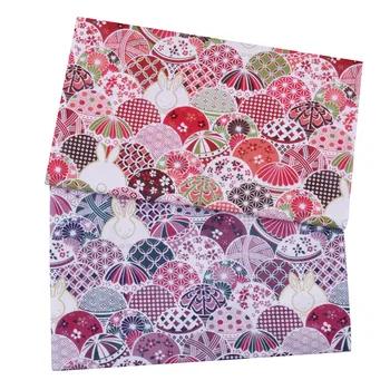 Roșu Purpuriu Japoneză Pentru Tesatura de Bumbac Pentru DIY Cârpă Mozaic de Cusut de Îmbrăcăminte și Accesorii pentru lucru Manual