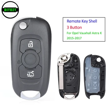DIYKEY Flip Smart Key Remote Shell 3 Buton Cheie Caz de Înlocuire pentru Opel Vauxhall Astra K 2015 2016 2017