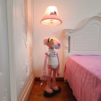 Leopard roz lampa de podea lampa de pe noptiera dormitor de cămin studențesc LED-uri lampa de podea creator de desene animate drăguț pentru copii ochelari de protecție lampă