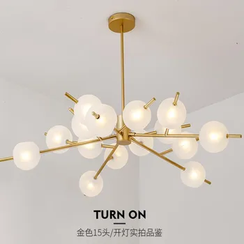 LED Candelabru Lumini de Sticlă Personalitate Creatoare pentru Camera de zi Dormitor Restaurant Magic Bean Lampa