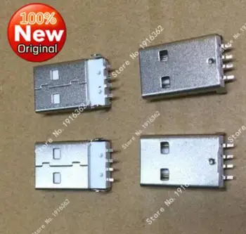 100BUC/Lot USB-UN Mascul Conector 4Pin SMT USB 2.0 Plug 2 picioare fixe