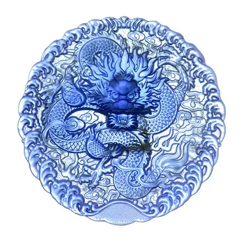 Dragon Chinezesc De Cristal Sanscrit Mandala Incantație Budismul Purificare A Apei Altar De Vindecare Joasa Acasă De Sticlă Decora Ambarcațiuni