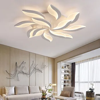 Flori modernă a CONDUS Candelabru Pentru Camera de zi Dormitor LED Plafon Candelabru Lampă Candelabru de Iluminat de Control de la Distanță/APP