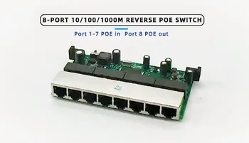 Realtek Chipset Inversă Switch POE PCB bord 8 Porturi 10/100/1000M Ethernet Inversă RPOE suportă Vlan