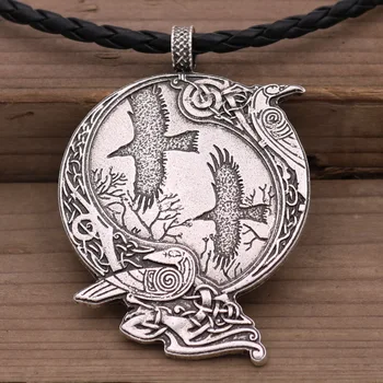 Moda Pentru Bărbați Odin Raven Amuleta Cioara Talisman Wicca Pasăre Bijuterii Viking Colier Dropshipping Cadou de Ziua Îndrăgostiților