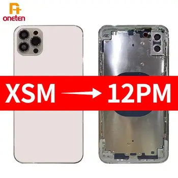 1buc Pentru DIY XSM să 12ProMax Spate Ansamblu Carcasă Pentru iPhone XSM Ca 12ProMax Schimba Înapoi Capacul Bateriei Locuințe
