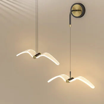 Noul LED Pescăruș Lampă de Perete Modernă Creative Nordic Pasăre Agățat de Perete de Lumină Noptiera Dormitor sufragerie, Coridor, Culoar de Iluminat
