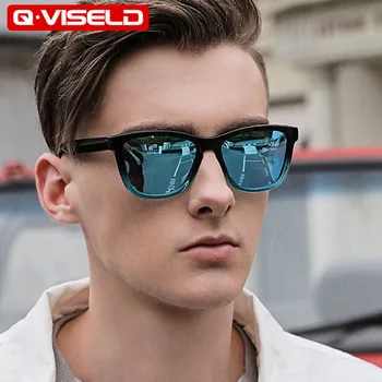 QVISELD Pătrat Polarizat ochelari de Soare Pentru Barbati 2022 Oglinda de Lux de Brand Designer de Moda Vintage Retro UV400 Anti-orbire Ochelari de Soare