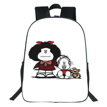 Mafalda Rucsac Fată Băiat Sac De Moda Adolescent Ghiozdanul Elevilor Ghiozdane Benzi Desenate, Cosplay Rucsac Copii Rucsac Casual