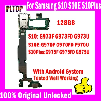 Transport gratuit Pentru Samsung Galaxy S10 G973F G973FD G973U S10 Plus G975F G975FD G975U S10E G970F G970U G970FD Placa de baza Deblocat