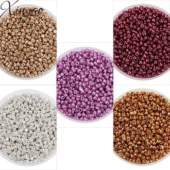 XINYAO 2018 Noi 2000pcs 5 Culori de Sticlă Margele de Semințe Cu 1mm Gaura 2mm Distanțier de Cristal Margele Pentru Bijuterii Makings Perles Berloque
