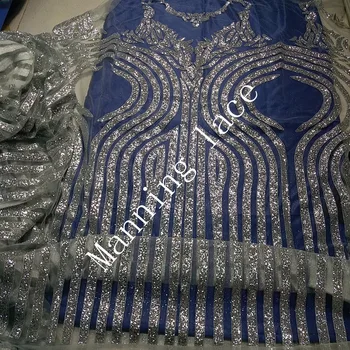 Argint MYFZ-1368 Africane pâlpâie timp de dantelă! Flamboaiant francez rochii de mireasa si rochie fusta mini din dantela tesaturi