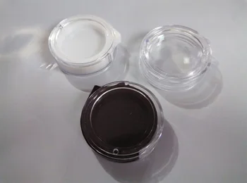 2G clar alb negru jar din material plastic vas de tinichea caz fard de ochi de putere balsam de buze gel de proba recipient fard de obraz tigaie din aluminiu de ambalare