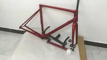 Metal roșu de biciclete de carbon cadru ud lucios T1100 torycal ciclism frameset disc alex thr 142x12mm bb86 vopsea personalizate cadre de biciclete
