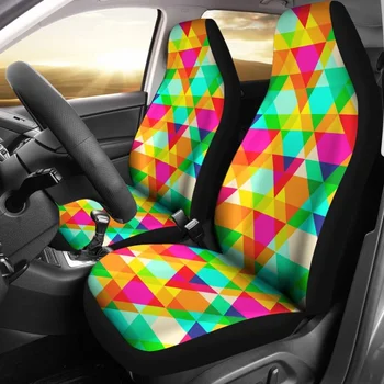 Curcubeu Abstracte Colorate de Design Scaun Auto Acoperi,Pachet de 2 Universal Scaunul din Față Capacul de Protecție
