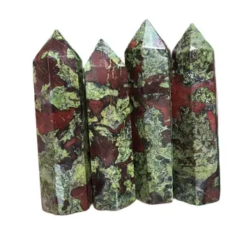 Naturale Cristal de Sânge de Dragon Piatră de Cuarț Punct de Piatră de Vindecare Prisme Hexagonale 60-80mm Obelisc Bagheta Piatra Decor Acasă 1 BUC