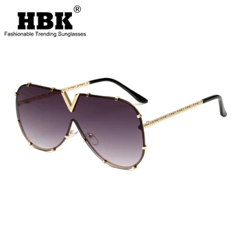 HBK Noua Moda de Înaltă Calitate ochelari de Soare Pentru Femei-O Bucată de Epocă Supradimensionate Laba Ochelari de Soare Barbati Hip-Hop, Punk UV400 Ochelari