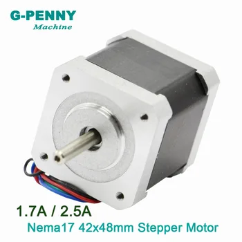 Transport gratuit! NEMA17 CNC motor pas cu pas 42 x 48mm 0.44 N. m/0.5 N. m cnc motor pas cu pas Un 1.7/2.5 63 Oz-in de vânzare pentru imprimantă 3D