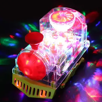 Tren Electric Jucărie Tren Electric De Viteze Tren Jucarii Amuzante Transparent Pe Bază De Baterii Jucarie Cu Lumini Electrice Cadou De Crăciun