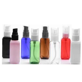 50pcs 50ml Culoare Apăsați Pompa de Sticla 1.7 oz Pătrat Gol Sticla de Plastic Portabil Container Cosmetice Lotiune de Sticla
