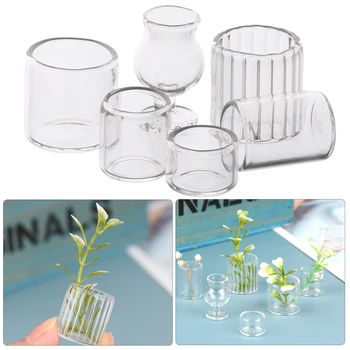 1 buc Sticlă Transparentă Cupa Acasă Model Decor Jucărie de Păpuși în Miniatură Milkshake Cupa Vaza de Sticla de Plante în Creștere Cupa 