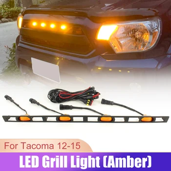 LED Lumini 4buc Chihlimbar Galben de Avertizare Lumina Grila de Conducere de Lumină, cu Siguranță fascicul de cabluri pentru Toyota Tacoma 2012 2013 2014 2015
