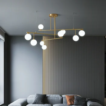 Modern lungi candelabru LED balon de sticlă candelabru Living Sala de Mese în stil art deco candelabru Bucatarie hol candelabru