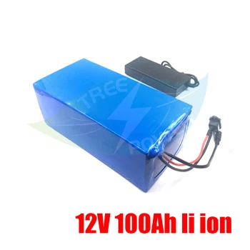 12V 100AH Pătrat Baterie de Litiu de biciclete Electrice Scuter 12.6 V 1000W Putere PVC carcasa+ incarcator de 10A