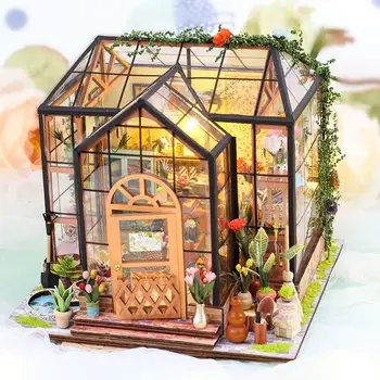 Drăguț casă de Păpuși în Miniatură Kit de Accesorii pentru casa, Terasa cu Mobilier de Vaci Kit pentru Baieti de Craciun Copiii prietenelor