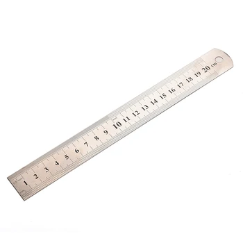 20cm din Oțel Inoxidabil Riglă de Metal Metrice Regula Precizie Dublă față-Verso Instrument de Măsurare
