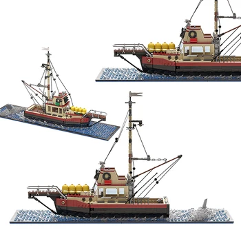 MOC Vehicule de Mare Cărămizi Nava Serie de Blocuri Barca de Pescuit Modelul Asamblare DIY Jucării Pentru Adulți Copii Copii Cadouri
