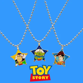 Disney Toy Story Woody, Buzz Lightyear Aliaj Pandantiv Colier Străin De Desene Animate Anime Periferice Simplu Moda Accesorii De Îmbrăcăminte